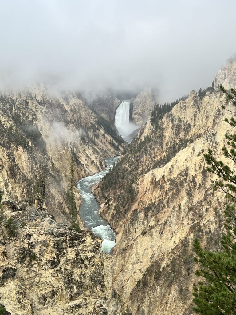 Grand Canyon of Yellowstone, Canyon and waterfall view
